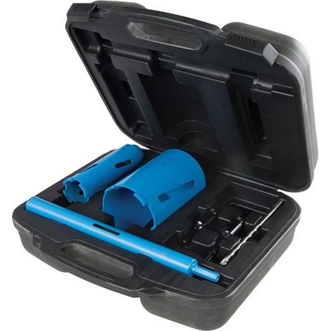 Coffret scies trepans diamantees 27, 53, et 106 mm 7 pieces 1/2 bsp (1/5)