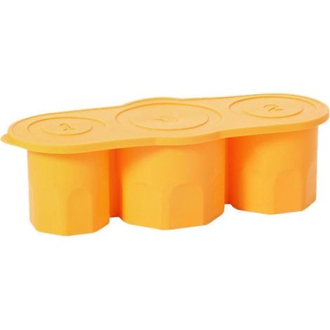 Moule à glaçons en silicone jaune à démoulage facile pour réaliser 3 tailles de glaçons creux en forme de diamant pour rafraîchir les boissons (1/4)