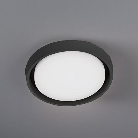Alu Lampada da Parete e Soffitto a LED, Design Moderno in Alluminio pressofuso, Colore Grigio Scuro, Diametro 27 cm, Protezione IP54 per Esterni