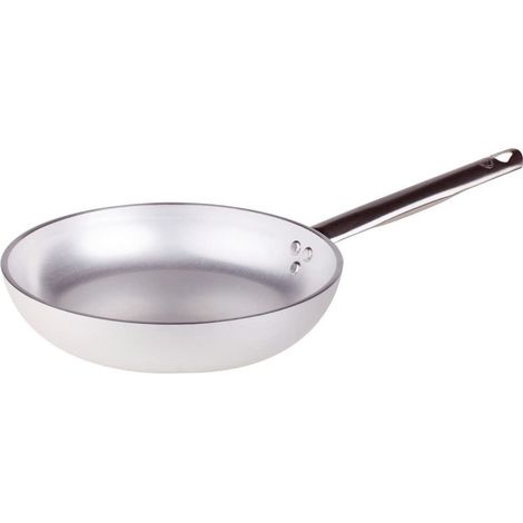 Pentole Agnelli Linea Alluminio 5 mm Padella Radiante con Un Manico Inox, Argento, 40 cm (1/3)