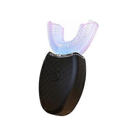 Brosse à dents électrique sonique en forme de U, nettoyage buccal à 360°, brosse à dents automatique en silicone, brosse à dents à lumière bleue froide pour le blanchiment des dents-AquaForge