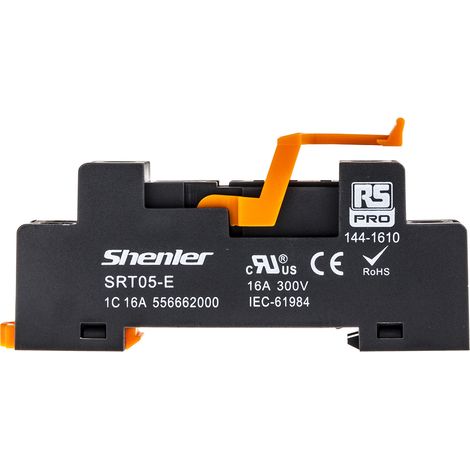 Embase 5 contacts, Rail DIN, 300V, pour Relais d'interface RFT ( Prix pour 1 )