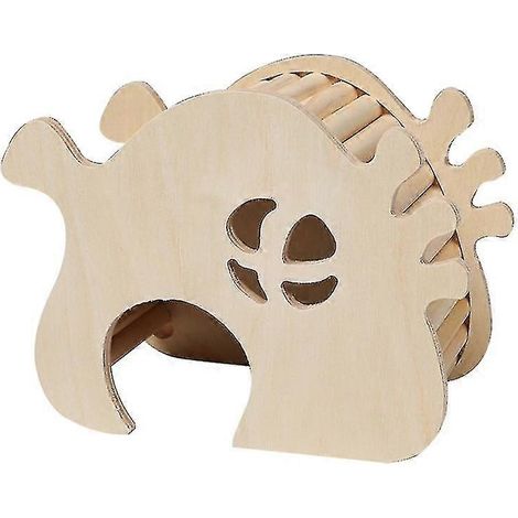 Maison miniature pour hamster, cachette en bois et décoration d'habitat, adaptée aux dessins animés de gerbilles miniatures. (1/5)