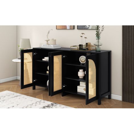 Meuble de cuisine moderne dans un style minimaliste. Porte en métal. Meuble simple à utiliser pour ranger les plats et autres objets nécessaires au quotidien (1/5)