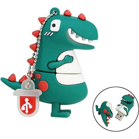 Clé USB portable 64 Go en forme de petit dinosaure de dessin animé mignon (USB 2.0) (1/5)