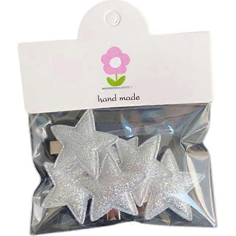 6 barrettes étoiles argentées pour femme fille, pinces à cheveux métal brillant, accessoires cheveux élégants, clips scintillants lot de 6 (1/4)
