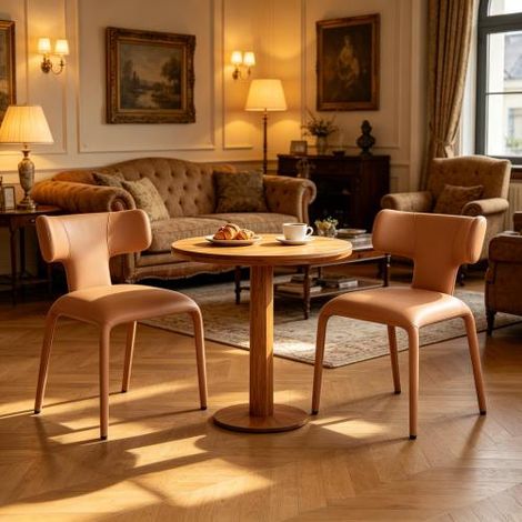 Chaises élégantes pour cuisine, salon et bureau avec dossiers incurvés (lot de 2 chaises de salle à manger) (1/5)