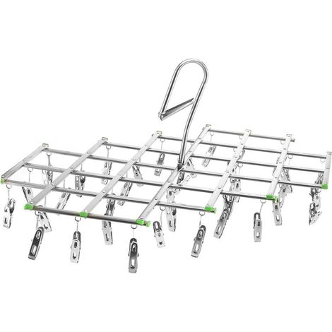 Mini séchoir avec 35 clips de séchage pliable pour camping-Ensoleillé (1/3)