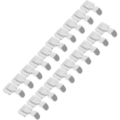 Lot de 20 pieds-de-biche en acier inoxydable pour fermetures éclair dissimulées, destinés aux machines à coudre domestiques.