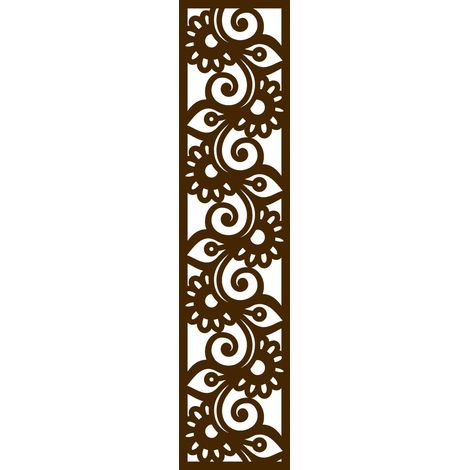 A3-Pendelleuchte, durchbrochenes Design, braun, 21 x 90 cm