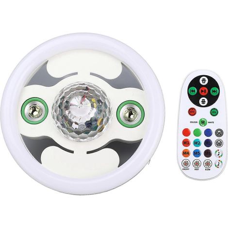 Lampe musicale LED RGB à couleurs changeantes avec double haut-parleur, sans fil, 48 W, culot E27, télécommande incluse, 86-265 V (1/5)