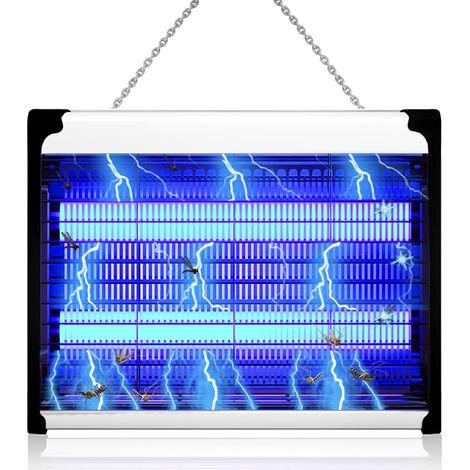 Insecticide, piège à moustiques électrique avec lampe UV, lampe anti-moustiques, répulsif anti-moustiques, idéal pour les cuisines et les restaurants, 35 × 23 × 5,5 cm, 8 W