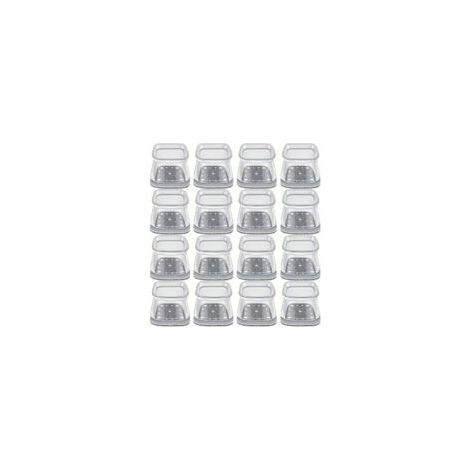 16 protectores cuadrados de silicona para patas de sillas, almohadillas para sillas, protectores de suelo de silicona transparente para suelos de madera y baldosas, para patas de sillas con almohadill