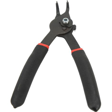 Pince à circlips de 15 cm (6 po) en acier, pour le retrait des circlips internes et externes, mâchoires à 90°. (1/5)