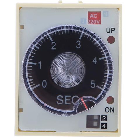 Relais temporisé, 220 V CA 50/60 Hz, avec bouton de réglage 5 s à (1/5)