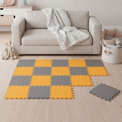 18 Piezas Alfombra Puzzle para Bebés y Niños - 30x30 Suelo Goma EVA Tapete Juego (1/5)