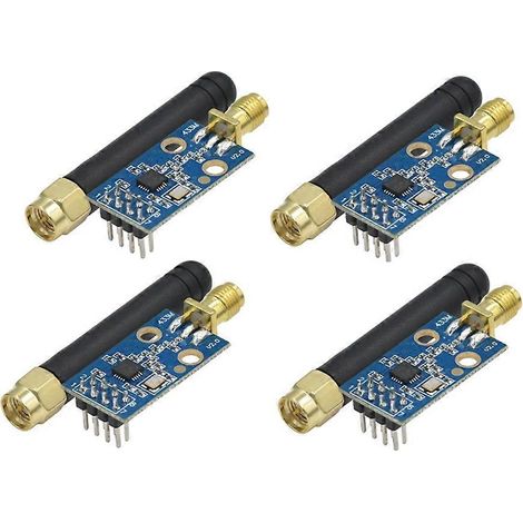 Lot de 4 modules sans fil CC1101 avec antenne SMA, émetteur-récepteur sans fil pour 433 MHz, amélioration du signal (1/5)