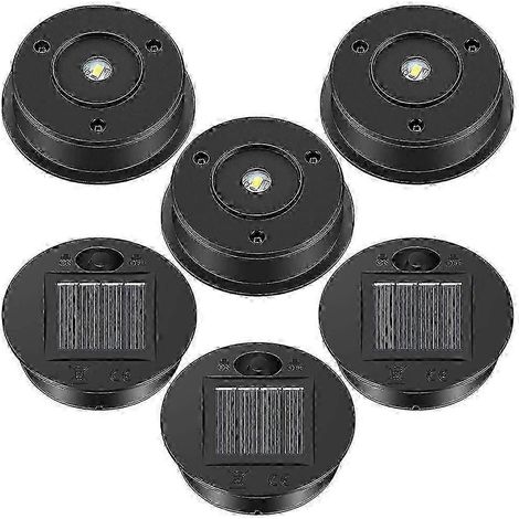 Lot de 6 lampes solaires de rechange pour lanterne solaire 7 lumens, avec couvercle et panneau solaire LED. (1/4)