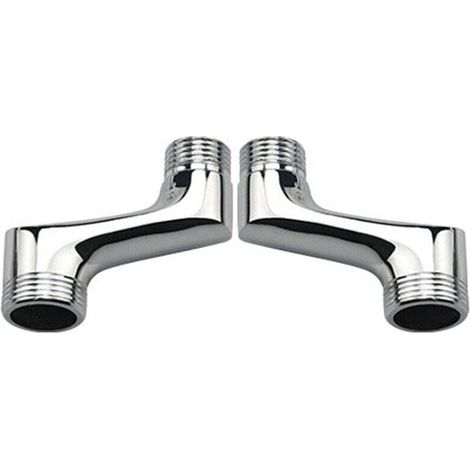 Raccord Contre Coudé Douche,Laiton Coudé RéDucteur,Bras Pivotant RéGlable,Raccord Mural Contre Coudé,Raccord Excentré 1/2 3/4,Chrome (1/2)