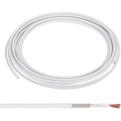 Fil en Fibre Verre Mica 13 Awg 19,7Ft -60-500 Degrés Celsius Blanc (1/5)