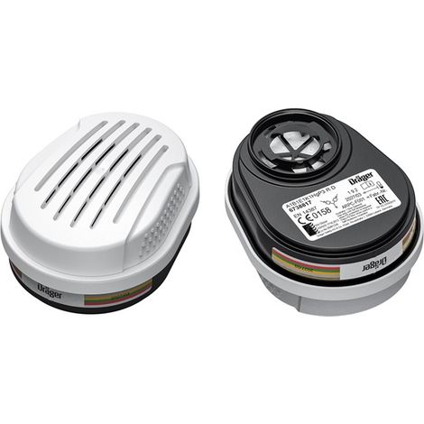 Dräger X-plore filtres A1B1E1K1 Hg P3 6 filtres à baïonnette compatible avec les masques Dräger X-plore 3300/3500/5500 Recharge pour masque de protection