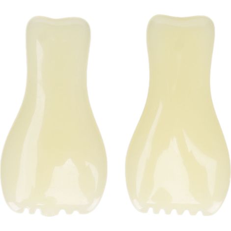 Lot de 2 Plaques de Gua Sha en Résine, Surface Lisse pour Massage du Visage et du Corps, Outil de Rajeunissement Cutané, Usage Domicile et Salon (1/5)