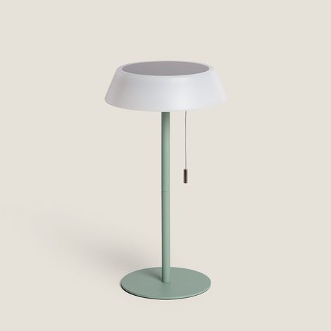 LED Tischleuchte Solar Außenbereich 1.2W Metall Aldana Seladongrün