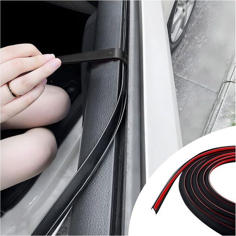 Türdichtung für Autos, Kantenschutzleiste aus Gummi für Autofenster, selbstklebende Zierleiste, universell für die meisten Pkw und Lkw, 4 m (1/5)