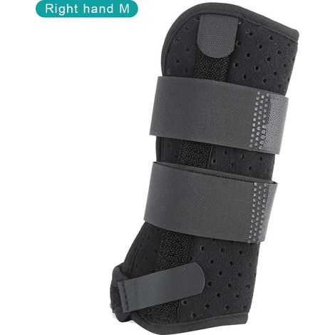 Attelle en aluminium pour syndrome du canal carpien, protection respirante poignet droit, soutien rééducation entorse, attelle main ajustable. (1/5)