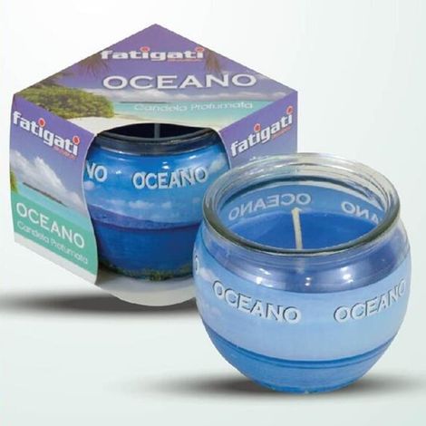 TRADE SHOP - Set 12 Pz Candela In Vasetto Di Vetro Profumo Oceano Per Ambiente Decorativo 295524a - (1/5)