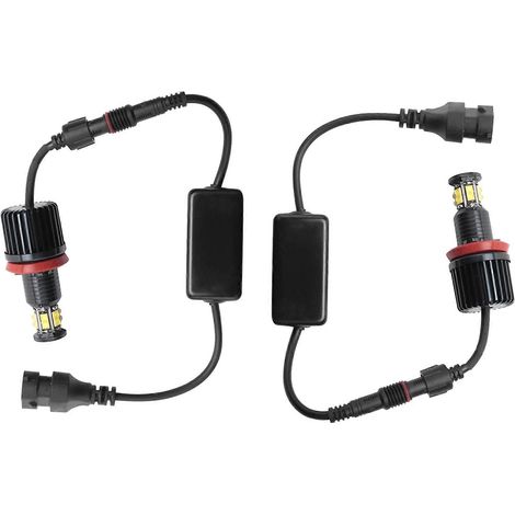 1 Paar 120-W-Angel-Eyes-Scheinwerferlampen mit 12 LEDs für E82, E90, E60, E61, E63, E89, X6 H8-Fahrzeuge - AquaForge (1/5)