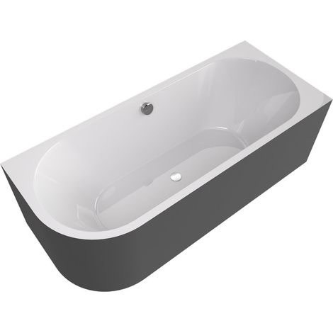 VIVA R MONOLITH Baignoire asymétrique 170x75x60cm, blanc/carina (1/4)