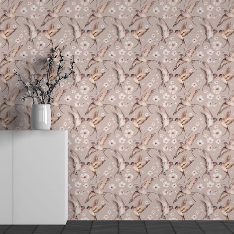 Papier peint panoramique - Motif Oiseaux - 130 cm x 81 cm (1/3)
