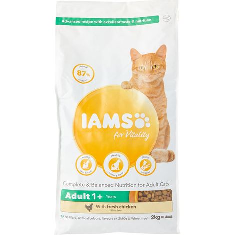 Iams Vitality Adult Cat Food Chicken 2kg - 260739 (1/3)
