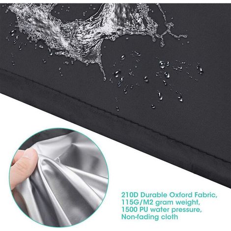 Housse de Parasol,210D Housse de Parasol Jardin pour 2 à 4 m de 210D Grand Parasol Déporté,Couverture de Parasol Imperméable Housse de Parasol Extéri Noir,280 x 30 x 81/45 cm
