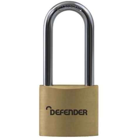 Brass Padlock Long Shackle 40mm Keyed Alike DEFBP4LSKA