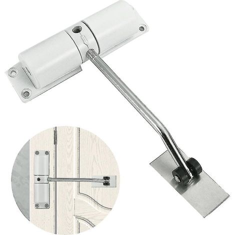 Ferme-porte automatique silencieux et simple, blanc (1/5)