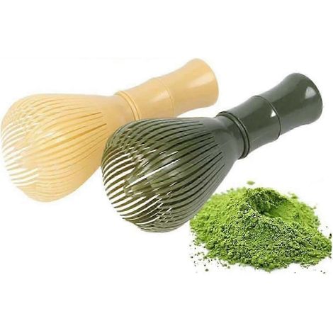 Lot de 2 fouets à matcha en résine PP, outils pour la préparation de poudre de thé vert matcha. Fouet réutilisable pour la préparation de poudre de thé vert matcha. (1/5)