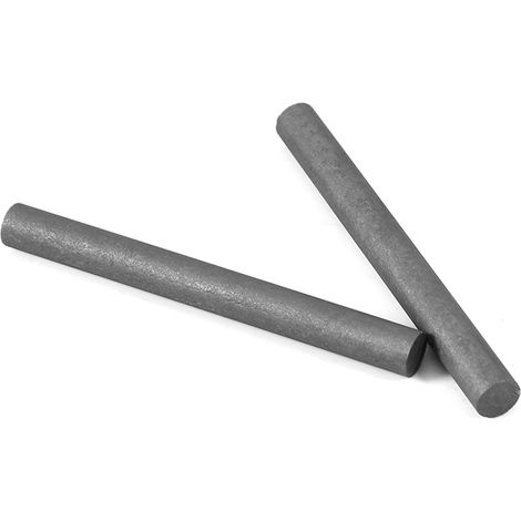 Électrodes cylindriques noires en graphite à 99,9 %, longueur 100 mm, diamètre 10 mm (1/5)