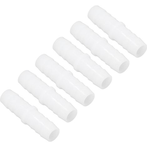 10 Stück Kunststoff-Schlauchanschlussstücke, gerade, gleichschenklige Schlauchverbinder, Verbindungsstücke, Adapter 14-14 mm (1/5)