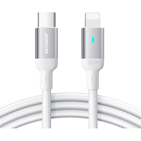 Cavo Joyroom Extraordinary Series A10 Lightning / USB-C PD 20W da 1,2 m - bianco