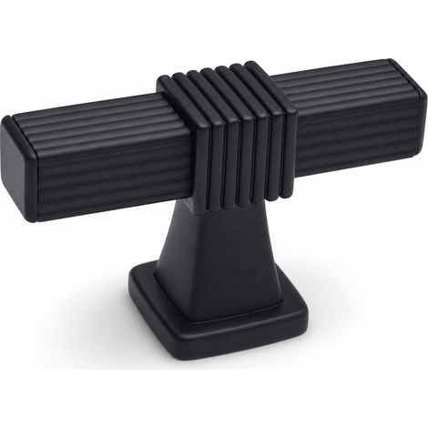 Bouton de Meuble Acier Noir Mat pour Cuisine et Placard (1/5)