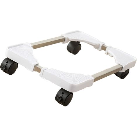 Support pour tour d'ordinateur, en plastique, réglable, avec roulettes pour unité centrale mobile, compatible avec la plupart des PC de jeu (blanc). (1/3)