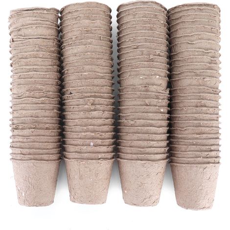 100 Pots biodégradables 6cm pour semis et pépinière - Accessoire jardin écologique