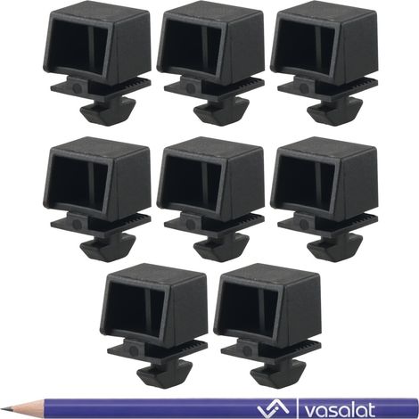 vasalat Klemmblock-Set schwarz R40 Nut 8 für Aluprofile, 8 Stück (1/5)