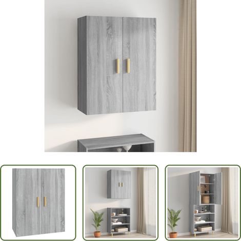 vidaXL Holzschrank - Hängeschrank Grau Sonoma 69,5x34x90 cm (1/5)