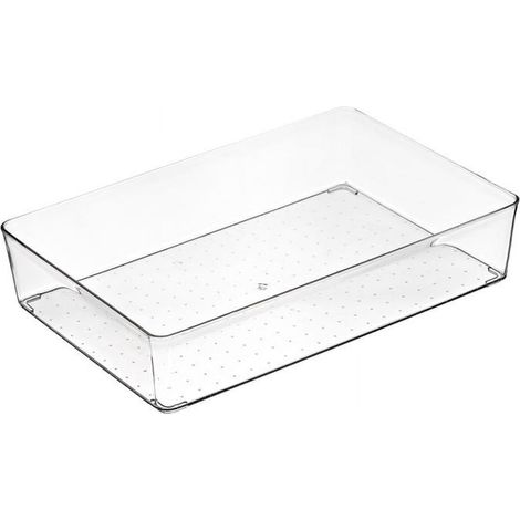 Boîte De Rangement Pour Tiroir - Organisateur Empilable Transparent En PET - Pour Maquillage Bureau Bureau Vanité - 29 x 20 x 6,2 cm - 1 Pièce (1/4)