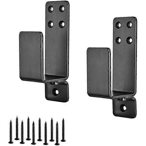 Support de verrouillage de porte blindée, support en acier en forme de U pour portes renforcées, garage, entrepôt et grange, compatible avec les montants de 2x4 (1/5)