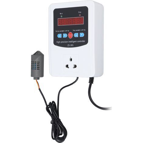Digitaler 1500-W-Feuchtigkeitsregler mit LCD-Anzeige, Hygrostat und Kunststoff-Timer für Gewächshäuser, EU-Standard 220 V (1/5)
