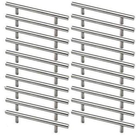 x Poignee de Meuble Cuisine Espacement des Trous de Brossé Poignée en T pour Porte d'armoire 128mm 20 Acier Inoxydable Acier (1/3)